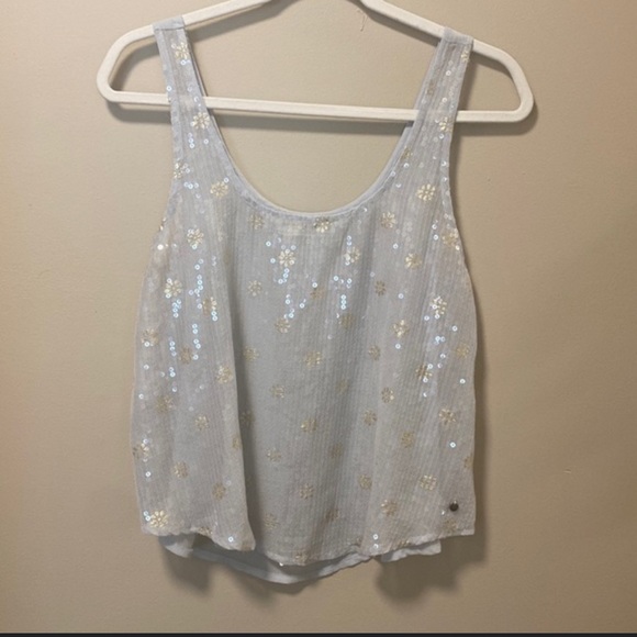 Y2K Abercrombie and fitch sheer and sequin top - Picture 1 of 5